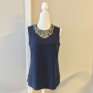 👚 Trina Turk silk embellished tank